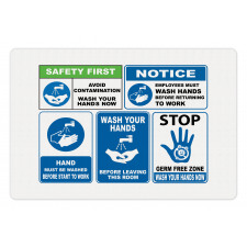 Wash Your Hands Sign Pet Mat