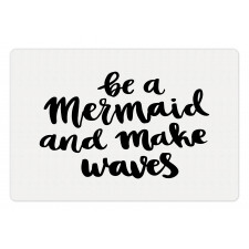 Monochrome Be a Mermaid Pet Mat