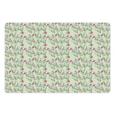 Abstract Tulips Pattern Pet Mat