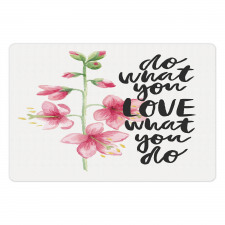 Do What You Love Flowers Pet Mat