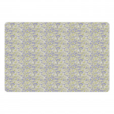 Tangled Lines and Flowers Pet Mat