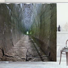 Soyut Duş Perdesi Antik Tünel Temalı