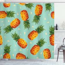 Yemek Duş Perdesi Üçgenli Ananas Desenli