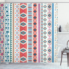 Hippi Duş Perdesi Etnik Kilim Desenli