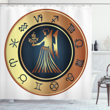 Burç Duş Perdesi Astroloji ile İlgili Başak Sembollü Kadın