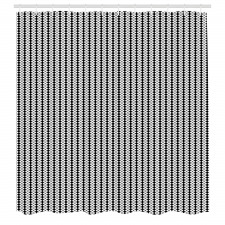 Simetrik Duş Perdesi File Benzeri Modern ve Şık Geometrik Desen