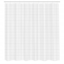 Geometrik Duş Perdesi Milimetrik Çizgiler ve Kareler
