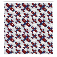 Uçak Duş Perdesi Yıldız Kanatlı Savaş Araçları Tekrarlı Desen 