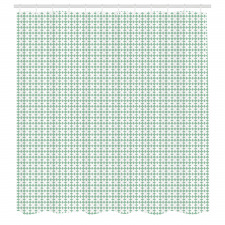 Geometrik Duş Perdesi Minik Dörtgenler Desenli