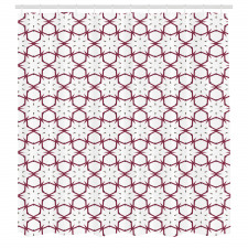 Geometrik Duş Perdesi Altıgen Formda Yıldızlı Süsleme Desenli