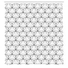 Geometrik Duş Perdesi Birbiriyle Bağlantılı 6 Köşeli Biçimler