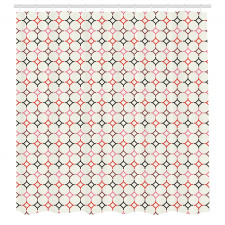 Geometrik Duş Perdesi Dekoratif Sekizgenler