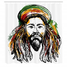 Sanatsal Duş Perdesi Reggae Yapan Adam