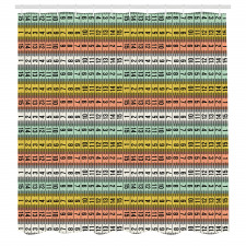 Sayı Duş Perdesi Dikiş Malzemesi Mezura Temalı Duvar Kağıdı
