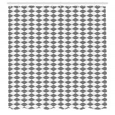 Geometrik Duş Perdesi İçi Çizgili Parlak Dörtgen Desen Çizimi