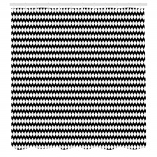 İllüzyon Duş Perdesi Parlak Kıvrımlı ve Geometrik File Desenler