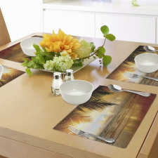 Sunset Caribbean Palms Place Mats