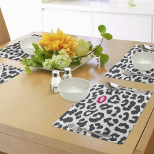 Cheetah Leopard Kiss Place Mats