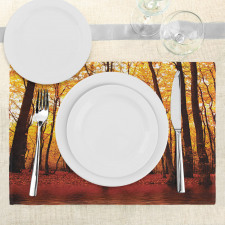 Autumn Forest Trees Place Mats