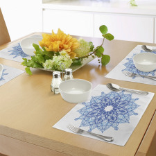 Ethnic Ornament Flower Place Mats