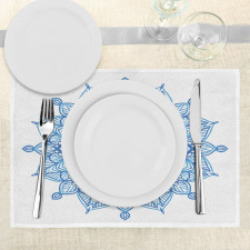 Ethnic Ornament Flower Place Mats