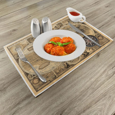 Accvrat Map of World Place Mats