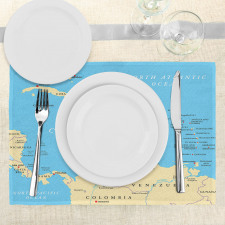 Caribbean Capitals Map Place Mats