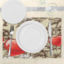 Flowers and Butterfly Place Mats