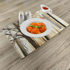 Tree in Abstract Woods Place Mats