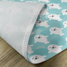 White Baby Seals Ocean Place Mats