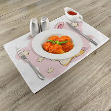 Rabbit Bunny with a Star Place Mats