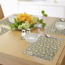Old Hydrangea Flowers Place Mats