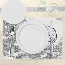 Christmas Theme Ornaments Place Mats