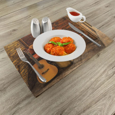 Wooden Stage Pub Cafe Place Mats