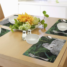 White Tiger in Jungle Place Mats