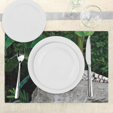 White Tiger in Jungle Place Mats