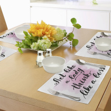 Act Like a Lady Lettering Place Mats