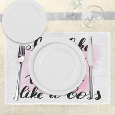 Act Like a Lady Lettering Place Mats