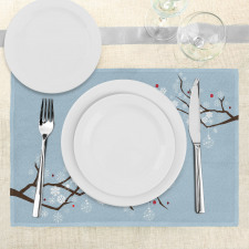 Snowflakes on Branches Place Mats