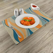 Retro Vibrant Stripes Place Mats