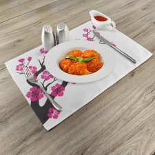 Floral Sakura Tree Place Mats