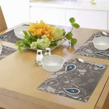 Orienta Swirled Branch Place Mats