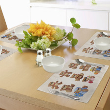 Teddy Bear Kids Design Place Mats