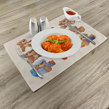 Teddy Bear Kids Design Place Mats