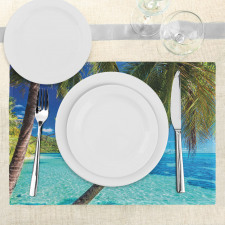 Palm Trees Sea Beach Place Mats