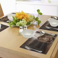 Wooden Folk Robe Hat Place Mats