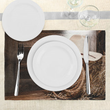 Wooden Folk Robe Hat Place Mats