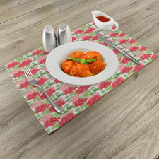 Flowers on Plain Back Place Mats