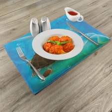 Swimming Turtle Family Place Mats