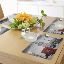 Telephone Booth Big Ben Place Mats